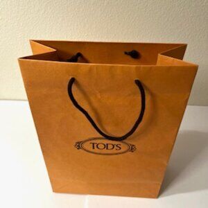 Tod’s Orange Shopping Gift Paper Bag